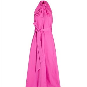 STAUD
Kai Belted Poplin Halter Midi Dress